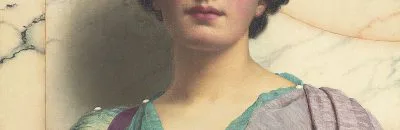 A painting by John William Godward showing a beautiful woman from the  ancient world