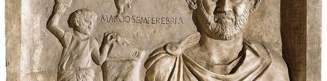 Tombstone relief showing Roman butcher